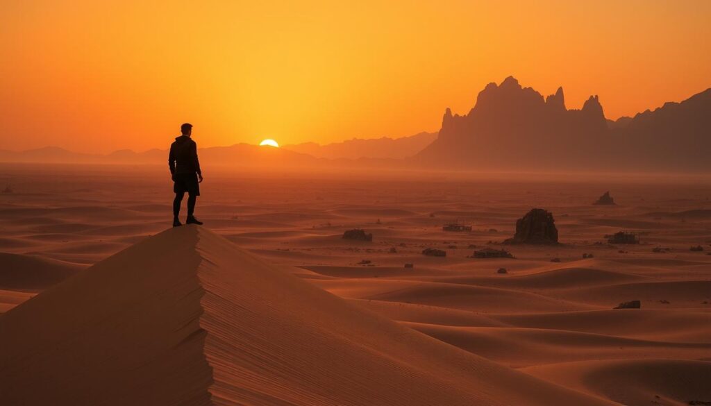 cinematic storyline desert adventure