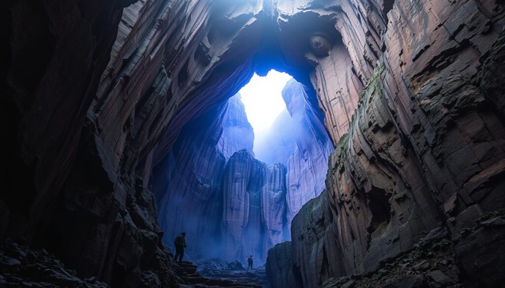 deep struggle cave entrance