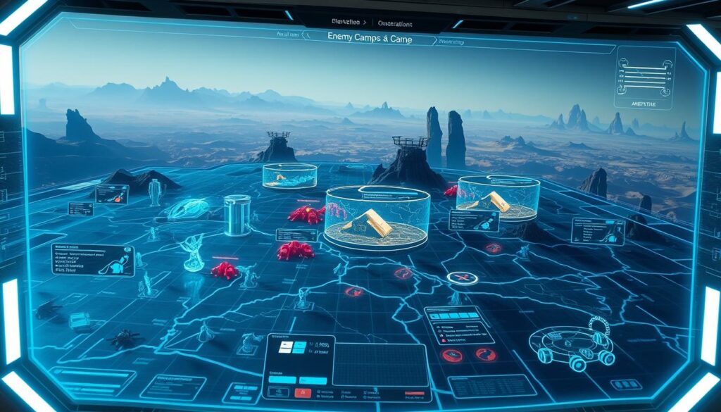 enemy camps tracking system