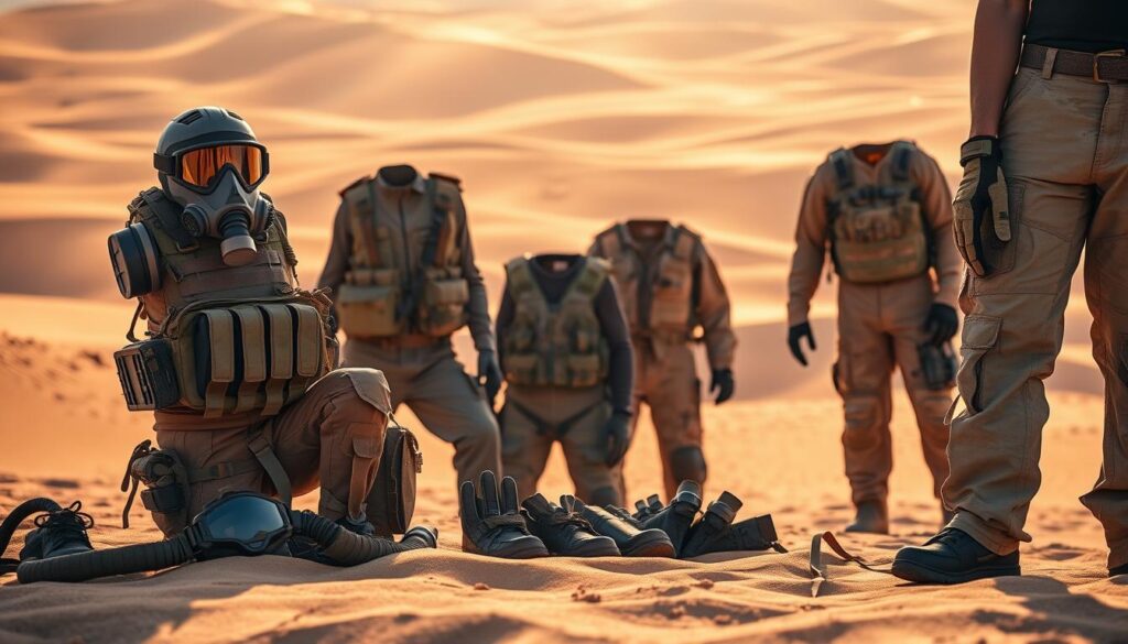specialized utility gear in desert game